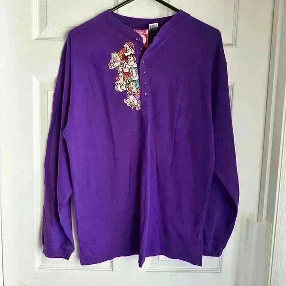 Vintage 90s Disney Embroidery sweater Seven Dwarfs Size L - Picture 1 of 4